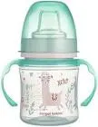 CANPOL BABIES NON-SPILL PLASTIC CUP WITH SILICONE SPOUT WITH HAND +6M GREEN 120 ML (35207)