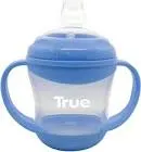 TRUE GOLD PLASTIC CUP WITH SILICONE SPOUT +6M BLUE 160 ML (19100)