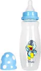 TRUE PLASTIC BOTTLE SILICONE TEAT NARROW NECK +6M BLUE 270 ML