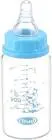 TRUE GOLD GLASS BOTTLE SILICONE TEAT NARROW NECK +0M BLUE 120 ML (19101)