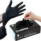 GLOVES LATEX NITRILE SIZE LARGE COLOUR BLACK