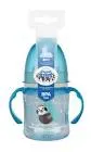 CANPOL BABIES NON-SPILL PLASTIC CUP WITH SILICONE SPOUT WITH HAND +6M BLUE 120 ML (35207)