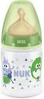 NUK FIRST CHOICE PLASTIC BOTTLE RUBBER TEAT WIDE NECK +0-6M WHITE 150 ML (743595 )
