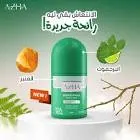 Azha Roll-On Whitening Deodorant with Vitamin C Floral Scent Green 50 ml (1+1) Offer