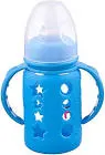 BOTELLA DE VIDRIO PARA PESCADOS CON FUNDA DE SILICONA 240 ML