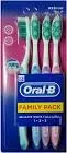 ORAL B TOOTHBRUSH 1.2.3 DELICATE WHITE FAMILY PACK MEDIUM (4PCS)