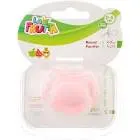 NICE BABY SILICONE PACIFIER CIRCULAR WITH CHAIN WITH COVER FROM 0-6M COLORS 1 PCS