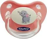 BABY TIME SILICONE PACIFIER BEVELED WITH COVER 6-18M  1 PCS (BT129-2)