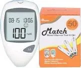 MATCH BLOOD GLUCOSE TEST STRIPS 50 PCS