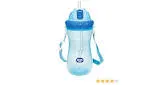WEE BABY PLASTIC CUP WITH STRAW WITH COVER +6M BLUE 340 ML (761)