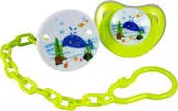TRUE SILICONE PACIFIER CIRCULAR WITH CHAIN WITH COVER +0M COLORS 1 PCS (18010)