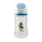 TRUE PLASTIC BOTTLE SILICONE TEAT WIDE NECK +6M BLUE 250 ML