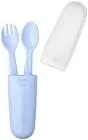 LAFRUTTA PLASTIC SPOON + PLASTIC FORK +5M WHITE BLUE (22472)