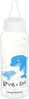 CANPOL BABIES PLASTIC BOTTLE NARROW NECK +12M LOVE & SEA 250 ML (59400)