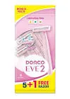 DORCO EVE 2 SHAVING MACHINE FOR WOMEN RUBBER HAND+MOVING HEAD+2 BLADES 5+1(OFFER SPECIAL)