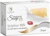 LIZA SOAP WITH SULPHUR 10% FOR OILY SKIN & ANTI-PIMPLES 70 GM