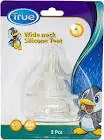 TRUE SILICONE TEAT WITH WIDE NECK ( FAST FLOW - LARGE ) +6M 2 PCS (11007)