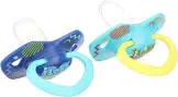 CANPOL BABIES SILICONE PACIFIER SYMMETRICAL WITH COVER FROM 0-6M (BLUE-TURQUOISE) 2 PCS (22/652)