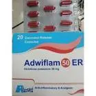 Adiflam 50 mg 20 capsules