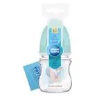 CANPOL BABIES EASY STAR ANTI COLIC PLASTIC BOTTLE WIDE NECK +0M WHITE BLUE 120 ML (35216)