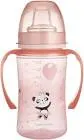 CANPOL BABIES EASYSTART EDUCATIONAL PLASTIC CUP WITH SILICONE SPOUT +9M PINK 240 ML (35208)