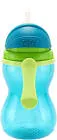CANPOL BABIES SPORTS PLASTIC CUP WITH COVER WITH STRAW +12M BLUE 270 ML (56109)