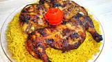فرخة مشوية + ارز