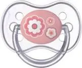 CANPOL BABIES SILICONE PACIFIER CIRCULAR WITH COVER FROM 6-18M PINK 1 PCS (22/563)