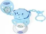 BABY TIME SILICONE PACIFIER BEVELED WITH CHAIN WITH COVER +24M BABY.BLUE 1 PCS (BT199)