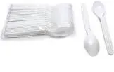 WEE PLASTIC SPOON + PLASTIC FORK +8M (887)