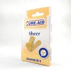 CURE-AID PLASTER SHEER 20 PCS