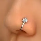 NINA NOSE RINGS SILVER CRYSTAL  N CRY