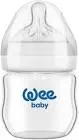WEE BABY GLASS BOTTLE HEAT RESISTANT WIDE NECK FROM 0-6M 125 ML (144)