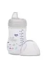 WEE BABY NATURAL PLASTIC CUP WITH SILICONE STRAW +6M WHITE 250 ML (297)