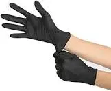 GLOVES LATEX NITRILE SIZE LARGE COLOUR BLACK